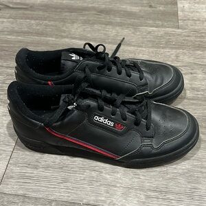 Adidas Men's Black and Red Sneakers